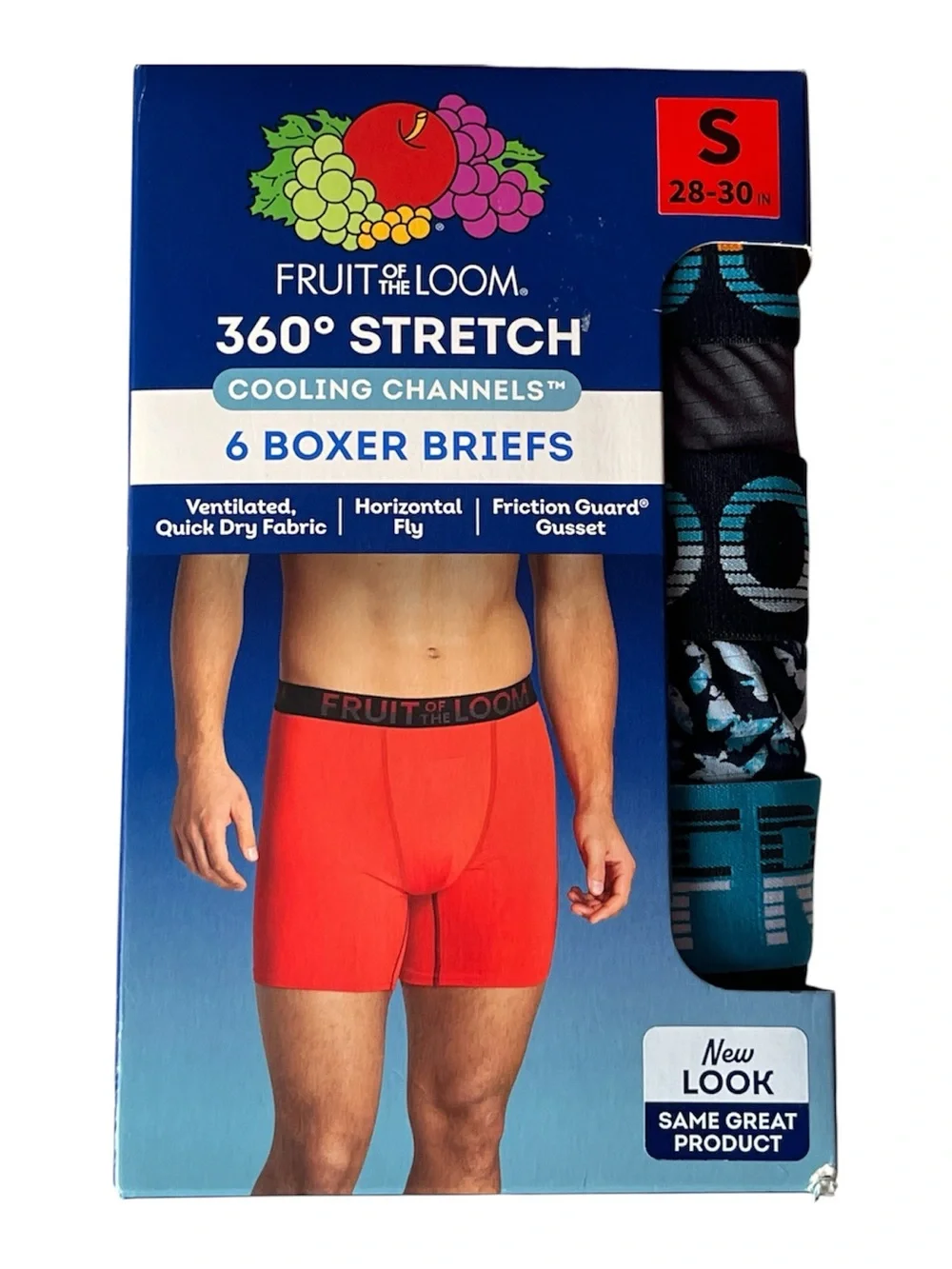 Fruit of the Loom Red 360° Stretch Boxer Briefs – 6-Pack